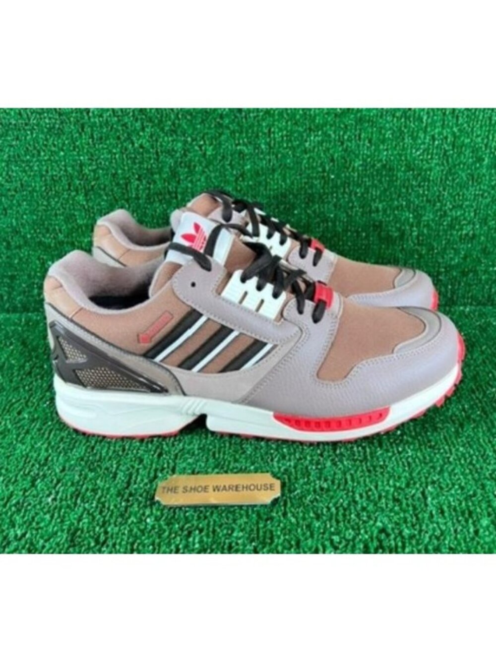 Men's Adidas ZX 8000 GTX Gore-Tex Spikeless Golf JP5258 Brown Red Shoe Size 9.5